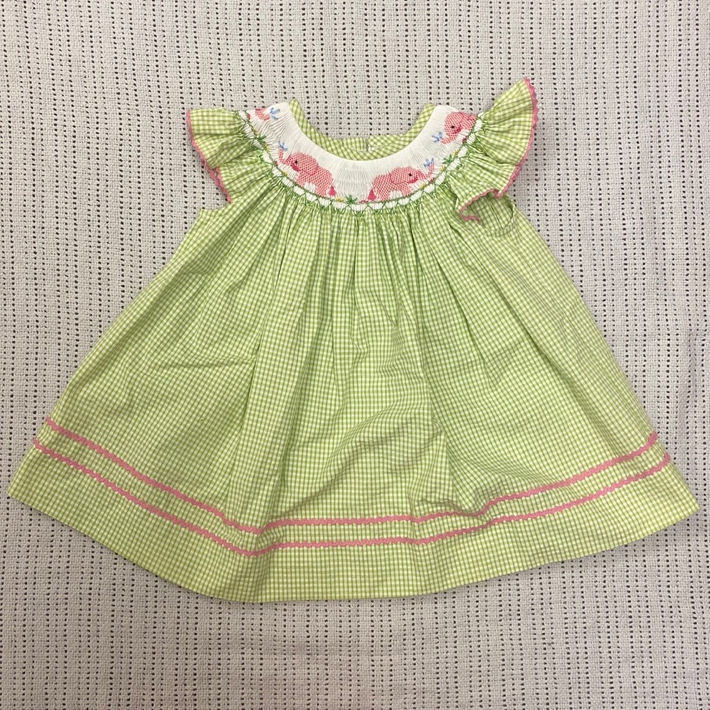 Vive La Fete Smocked Elephant Dress